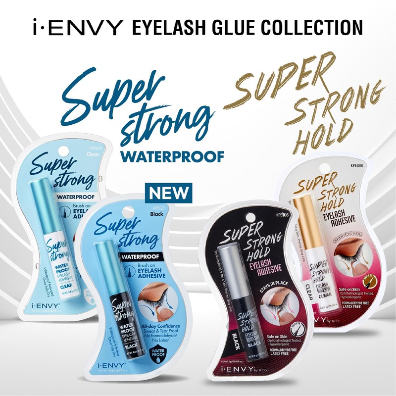 i-ENVY Super Strong Waterproof Clear Eyelash Adhesive, Long Lasting Sweat