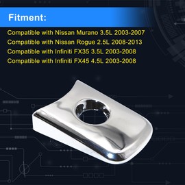 GXARTS Door Handle Cover with Keyhole MPN 80645-CA000 Compatible with Nissan Murano Rogue Compatible with Infiniti FX35 FX45 2003 2004 2005 2006 2007 2008 2009 2010 2011 2012 2013