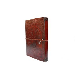 HG-LTHR 18 cm Tree of Life Leather Blank Book grimoire Leather Journal Book of Shadows Spell Book Leather Diary Journal Notebook Sketchbook Gift for Artists