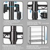 Xiofio 6 Tiers Heavy Duty Clothes Rack with Hanging Rods,Metal