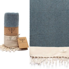 SMYRNA TURKISH COTTON Bath Towels | 37"x71" | Versatile Towels for Bathroom, Hotel, SPA, Gym | Ultra Soft, Absorbent, Prewashed and Quick Dry, Navy, 37x71