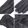 MGGM collection Men's Leather Gloves Touchscreen Cashmere Lined, Black, M,