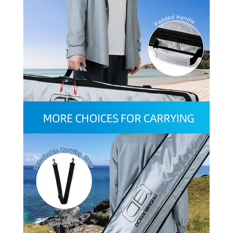 OCEANBROAD Kayak Paddle Bag for 2-Piece Kayak Paddles Kayak Paddle