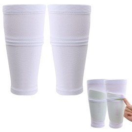 Xzeemo Football Shin Pads with Non-Slip Strips, Football Shin Guards with Optimised Pocket Children's Football Shin Pads Football Socks Set for Children Youth Adults