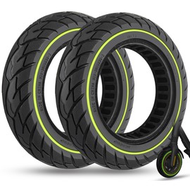 GLDYTIMES 10x2.5 Inches Luminous Green Electric Scooter Tire 60/70-6.5 Solid Tire Fit for Ninebot Max G30P G30LP~Gotrax G5 G6~Hiboy Max 3~Hover 1 Alpha~Zero10X~OKAI Neon Pro, 10" Replacement Wheel