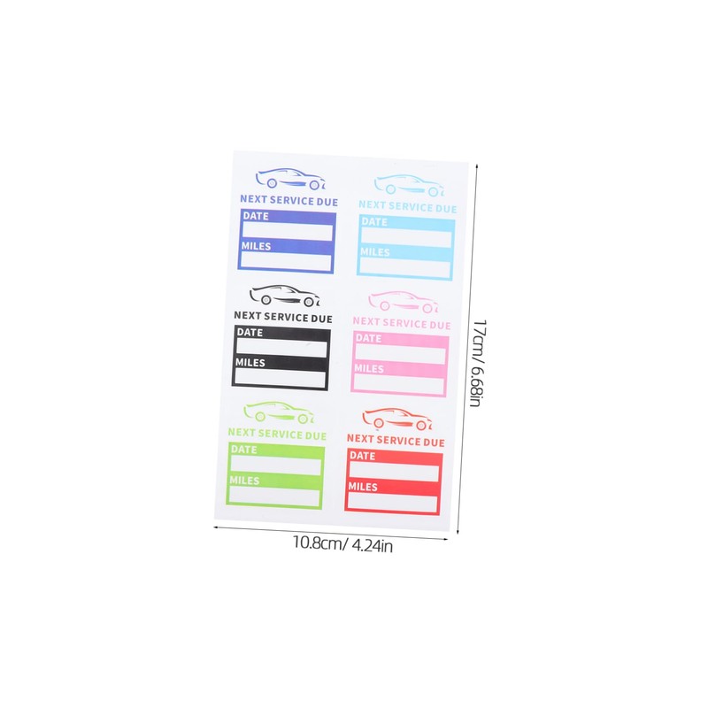 SHINEOFI Car Maintenance Decals 6 Sheets of Service Reminder Stickers