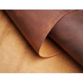 Heavy Weight Leather 9-10 oz Thick Full Grain Tooling Leather Thick Cowhide Skin Crafting Arts Leather (Red Brown-4.0mm, 6"x12")