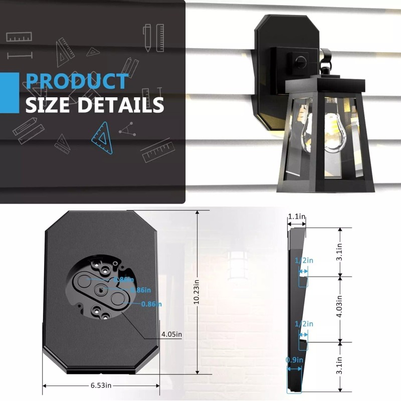 Dremica Outdoor Siding Light Mounting Block W/Built-in Electrical Box 4"