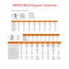 ZBLZGP Weipu WS24 3 Pin Waterproof Power Connector Solar Solder