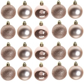60mm/6Pcs Christmas Baubles Shatterproof Rose Gold, Christmas Tree Decorations Ball Ornaments Balls Xmas Hanging Decorations Holiday Decor - Shiny,Matte,Glitter
