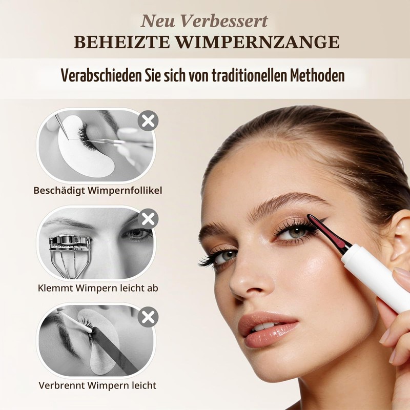 Eyelash Curler Heated with Heat Protection 10s Quick Heating -