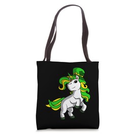 St Patrick Colorful Rainbow Myth Fairytale Unicorn Designs Tote Bag