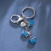 HAISWET Letter E Initial Keychains for Women Blue Butterfly Alphabet