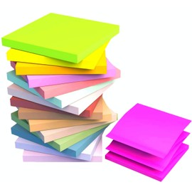 (16 Pack) Pop Up Sticky Notes 3x3 in Post 16 Bright Colors Refills Stickies Super Sticking Power Memo Pads,45 Sheets/Pads,for School Office and Home