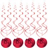30 Pcs Red Swirls Decorations Hanging Swirl Decorations Red Party