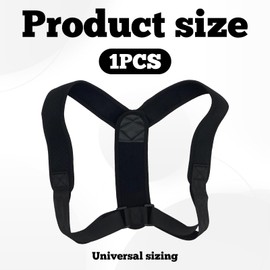 Grosion Posture Corrector for Women and Men,Back Brace posture corrector,Adjustable Elastic Posture Corrector,Relieve shoulder and neck pain and prevent hunchback(Black)