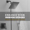 HXYHS 8 Inch Rainfall Shower Head and Handheld Spray Combo