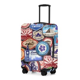 Adorila Travel Luggage Cover Protector, Washable Elastic Suitcase Cover, Luggage Protective Cover, Round Mark, M