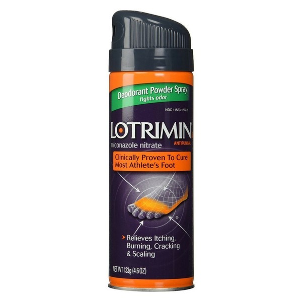 Lotrimin Deodorant Powder Foot Spray 4.6 Oz (2 Pack)