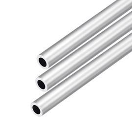 DMiotech Pack of 3 (12 mm outer diameter x 8 mm inner diameter) 6063 aluminium round tube, 300 mm length, industrial metal tube for machine frame construction, DIY projects
