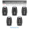Qunzes Key Fob Cover with Heavy-duty Keychain for Chevy Camaro
