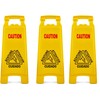 Plexon Commercial Caution Wet Floor Safety Sign, Yellow, 26.38" x