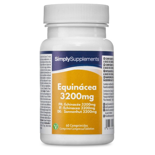 Echinacea 3200mg - 120 Tabletten - Geeignet für Veganer - Versorgung für 4 Monate - SimplySupplements