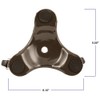 3 Wheel Dolly - Brown - 6" Diameter - 200