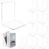 FwQoFvk 10Pcs Transparent Acrylic Bookend L Shape Book End Space