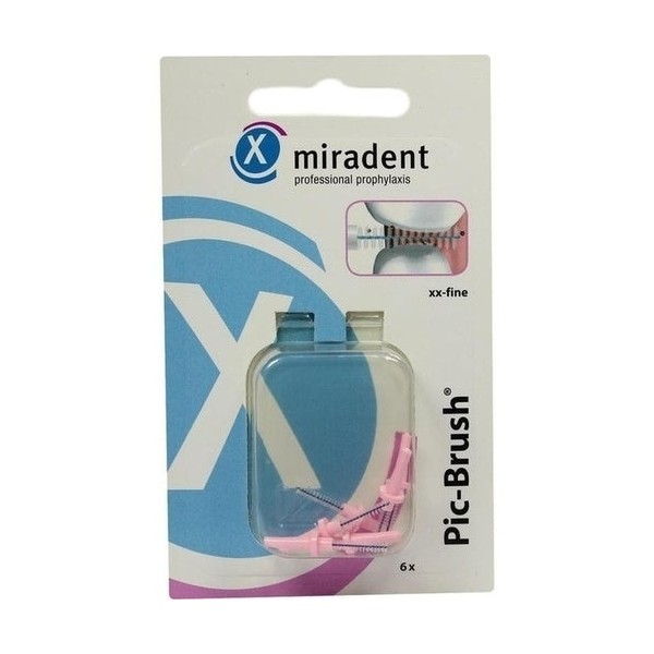 Miradent Interdental Pic-Brush Replacement X-Large Bordeaux 6 pcs