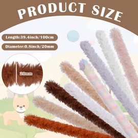 128 Pcs Pipe Cleaners Craft Supplies Thick Pipe Cleaners Kit 39 Inch Jumbo Thick Fur Pipe Cleaners Craft for Beginners DIY Pipe Cleaner Set Chenille Stems Animal Kit with Accessories for Make Animals