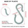 sourcing map 8 Pack S Shaped Hooks Plastic Hanger for
