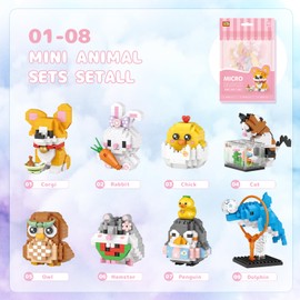 Corgi Micro Building Bricks Kits, Cute Dog Mini Building Blocks Set, Colorful Animals Toy Educational Creative Model Building, for Girls and Boys Age 8-17, Gift for Christmas, Birthday