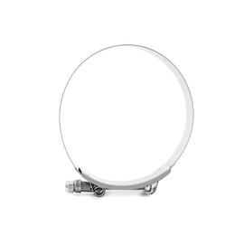 QWORK® 4 Pcs T-Bolt Hose Clamps, Car Exhaust System Clamps Stainless Steel, Clamping Range 108mm - 116mm (4.25"-4.57")