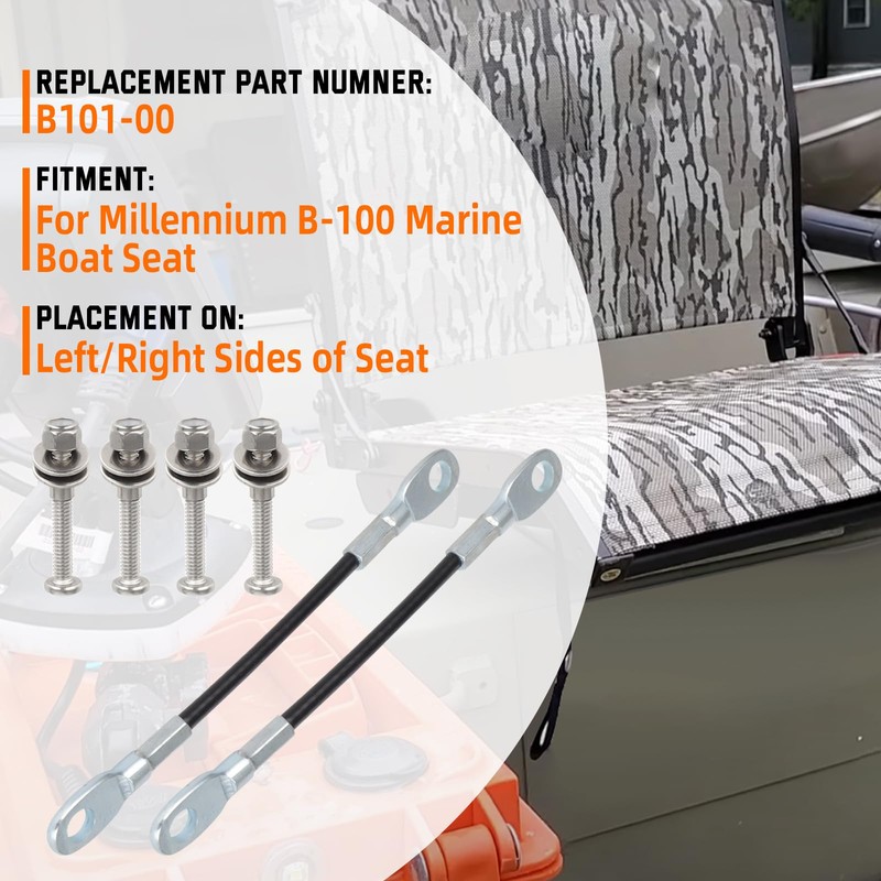 WIKIBB Marine Boat Seat Cables B101-00 Compatible with All Millennium