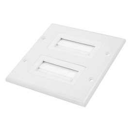 COHEALI Dual Port Brush Wall Plate Insert for Cable Management Compact Design to Hide Wires in Wall Durable Multimedia Panel for Home Office Use Versatile for Device Connections