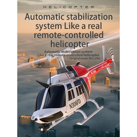 FLYCOLOR C138 RC Helicopter 2.4G 6CH 6-Axis Gyro Altitude Hold 1/33 Remote Control Plane Ready to Fly RTF(RED-White)