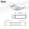 Kair Rectangular Flexible Bend 204mm x 60mm - 500mm Length