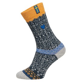 HomeOfSocks Pair of 70% Wool Socks Sweden Flag, yellow