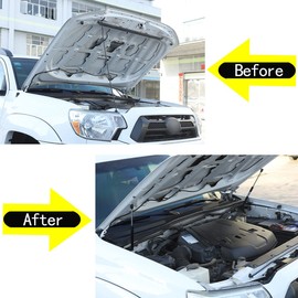 ERIDANUS Auto Accessories for Toyota Tacoma 2011 2012 2013 2014 2015 Front Hood Lift Support Strut (Black) Steel 2 PCS