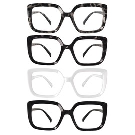 Eyekepper 4 Pack Reading Glasses Women Oversize Frame Ladies Readers +2.25
