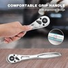 DURATECH 1/2 Ratchet Handle, 90-Tooth Socket Wrench, Reversible Ratchet Wrench,