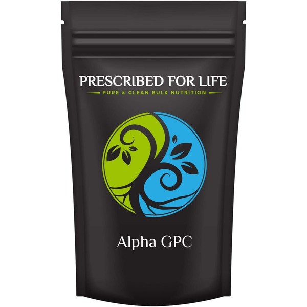 Prescribed For Life Alpha GPC Powder | L Alpha glycerylphosphorylcholine | Choline Supplement for Cognitive Function and Healthy Memory & Brain Support | Non-GMO, Vegan, Soy Free (1 kg / 2.2 lb)