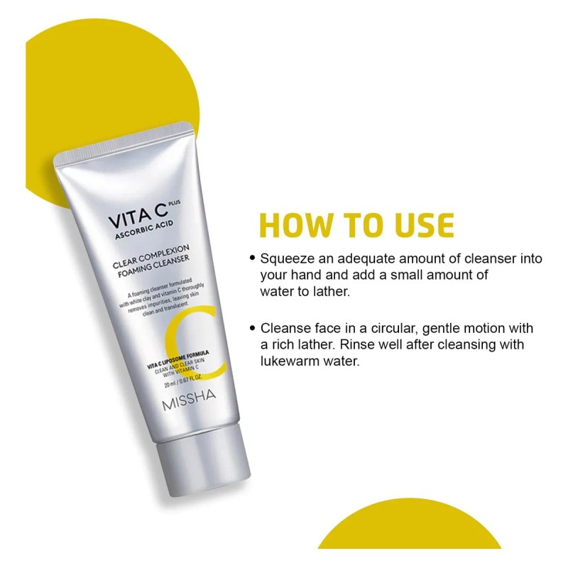 Missha Vita C Plus Clear Complexion Foaming Cleanser 120ml
