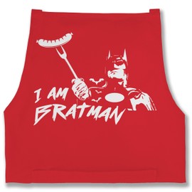 Shirtracer - Apron - BBQ Apron - Adult - I am Bratman, 4 Red