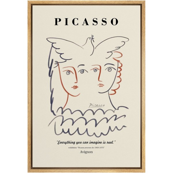SIGNLEADER Framed Canvas Print Wall Art Avignon Birds by Pablo