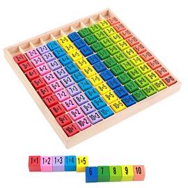 Adult Style Navi Multiplication Block Puzzle Wooden Practice Training Calculations Elementary School Learning Math Color Number Number Educational Toy Children Elementary School Grade 1st Grade 2nd