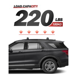 Soruci Car Roof Rack Cross Bars Compatible with Ford Explorer 2020-2024 with Lock, Aluminum Cross Bar for Rooftop Cargo Carrier Luggage Kayak Canoe Bike Snowboard