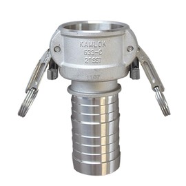 TOYOX 633-CL-1-1/2-SST Camlock Twin Lock Type Coupler Hose Shank for Plant Plumbing and Various Machinery Integration 1-1/2 Inch Stainless Steel