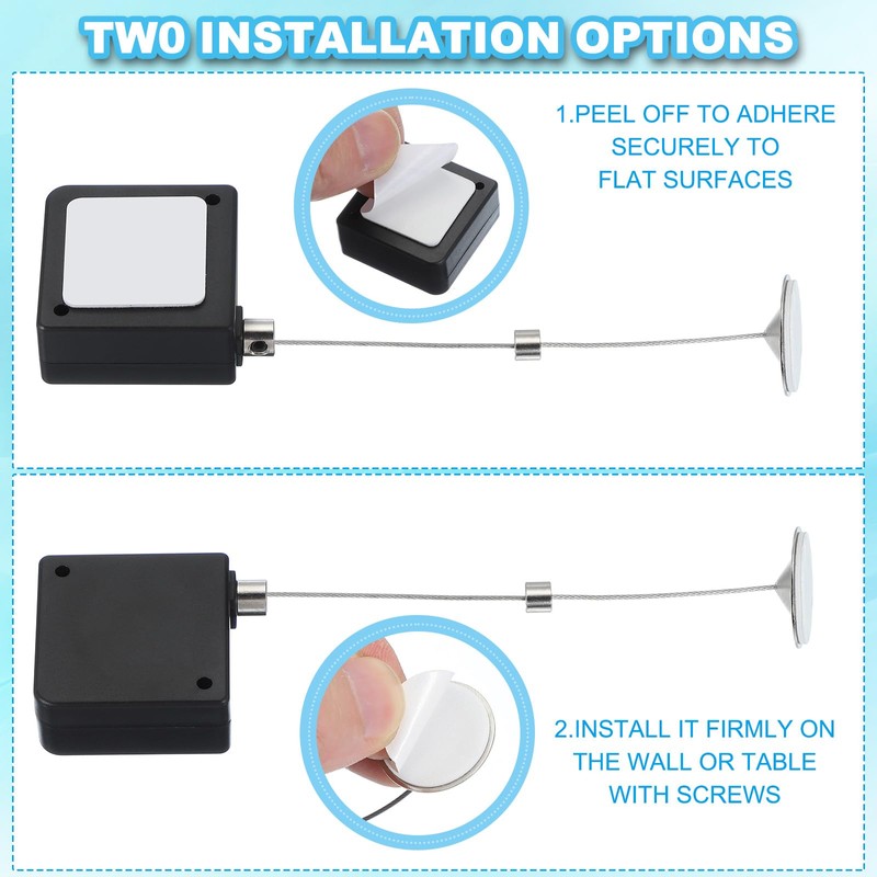 PATIKIL 3.3 Ft Retractable Remote Control Tether, 4 Pcs Square